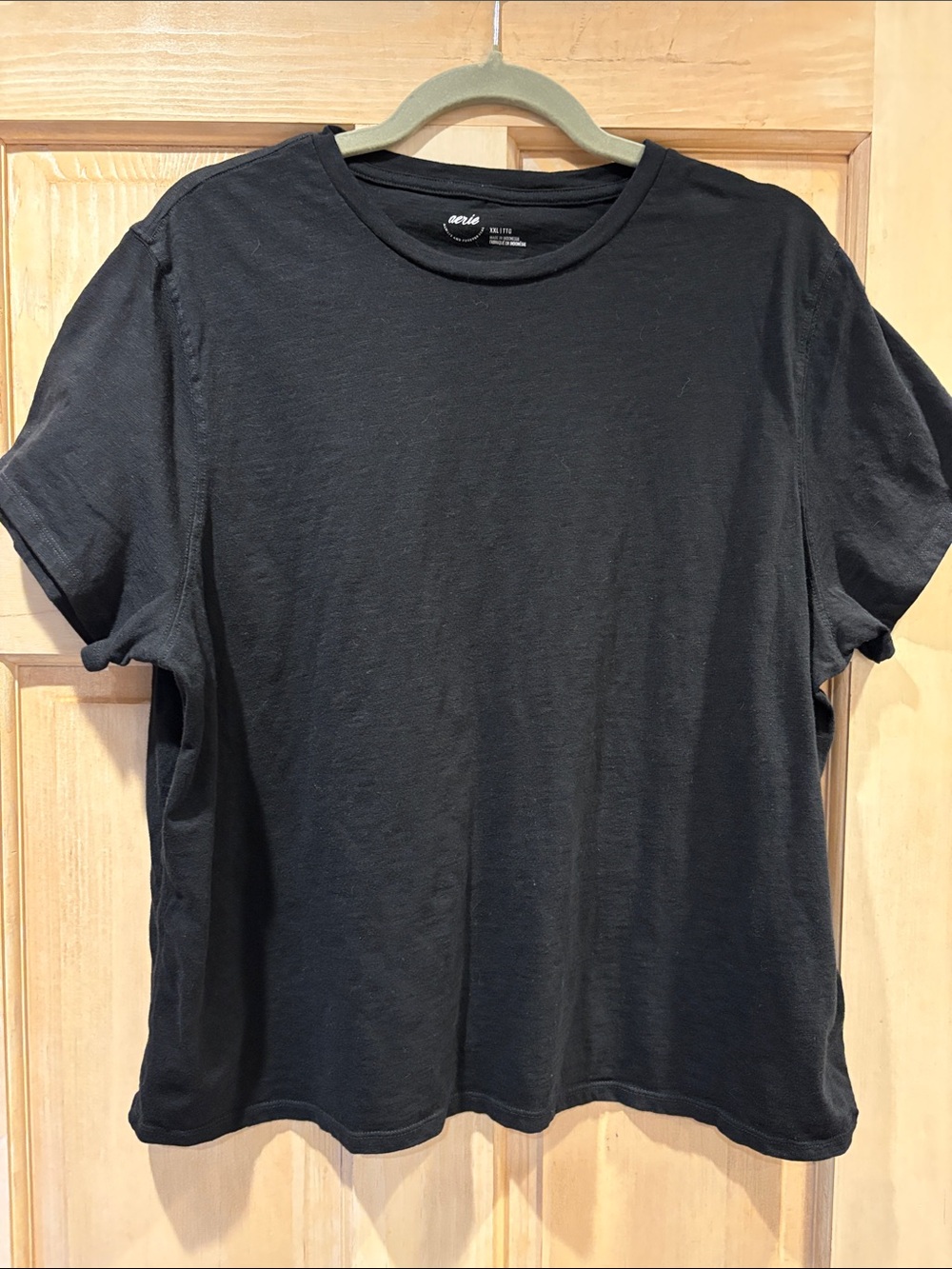 aerie Black Short Sleeve Crew Tee XXL
